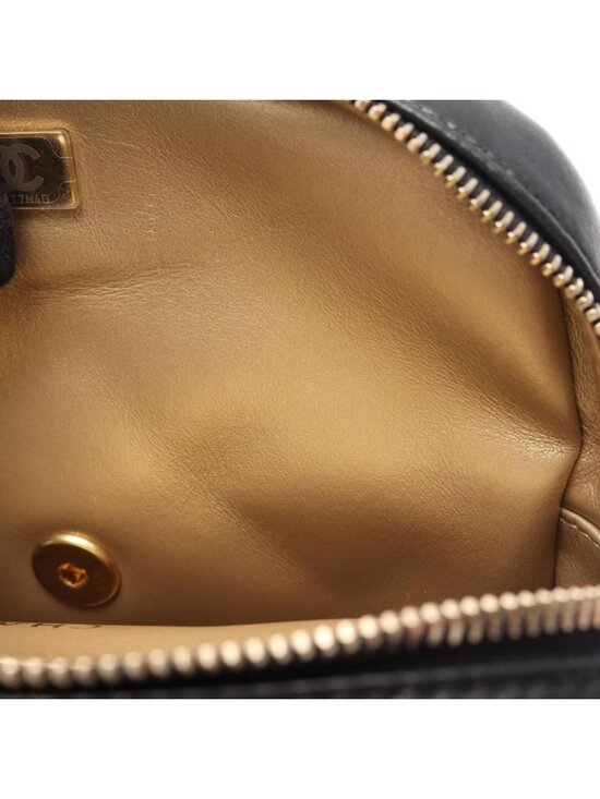 Chanel Backpack Quilted Square Chain Black Lambskin main image 8